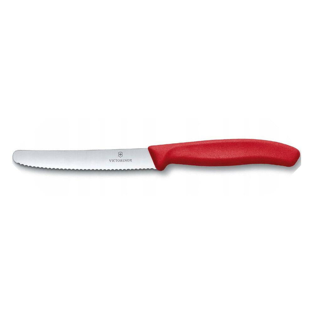 VICTORINOX TOMATO KNIFE SWISS CLASSIC WAVY RED - 11 CM - Mabrook Hotel Supplies